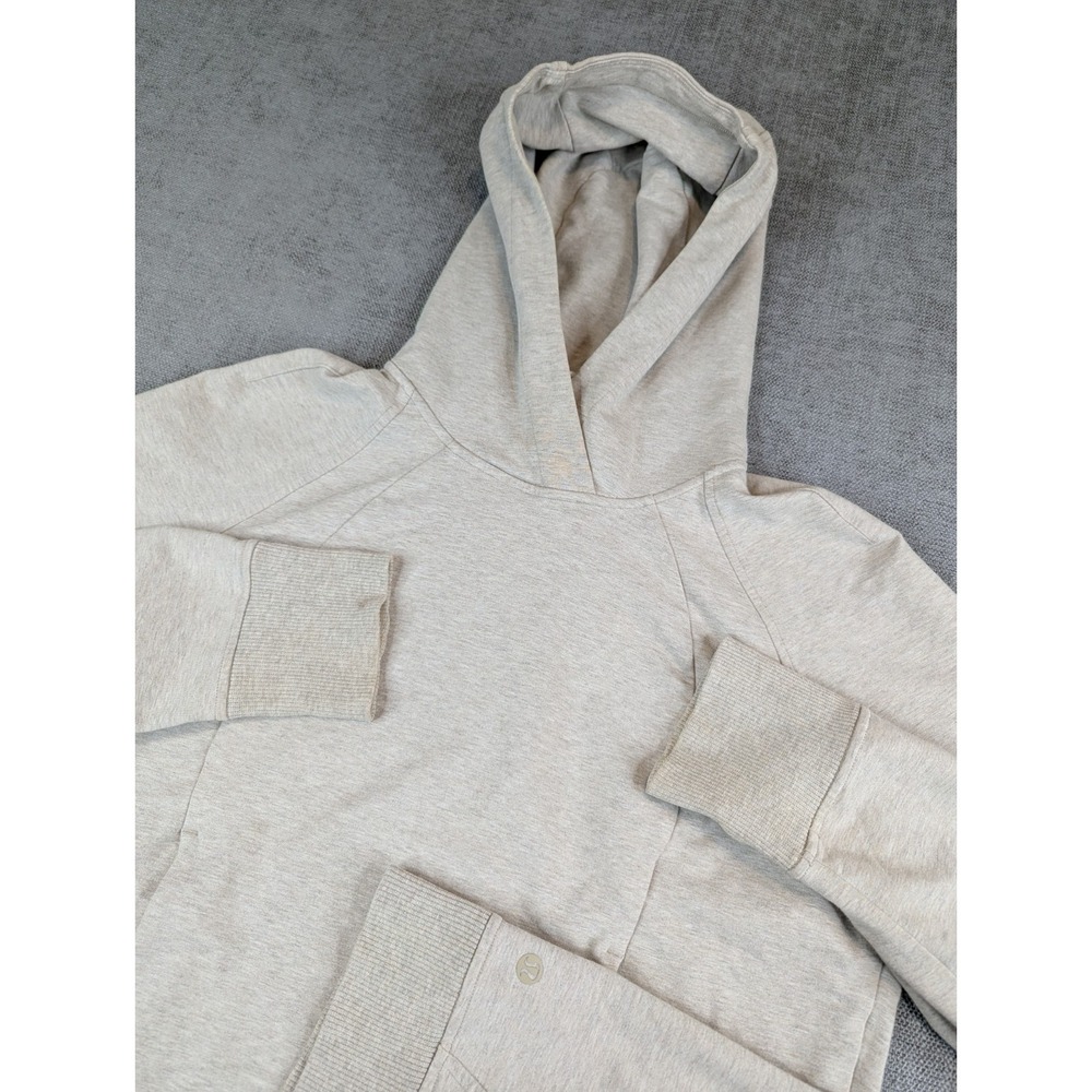 Lululemon Scuba Hoodie Womens Sz 4 Sand Pullover Sweatshirt Stretch Pocket